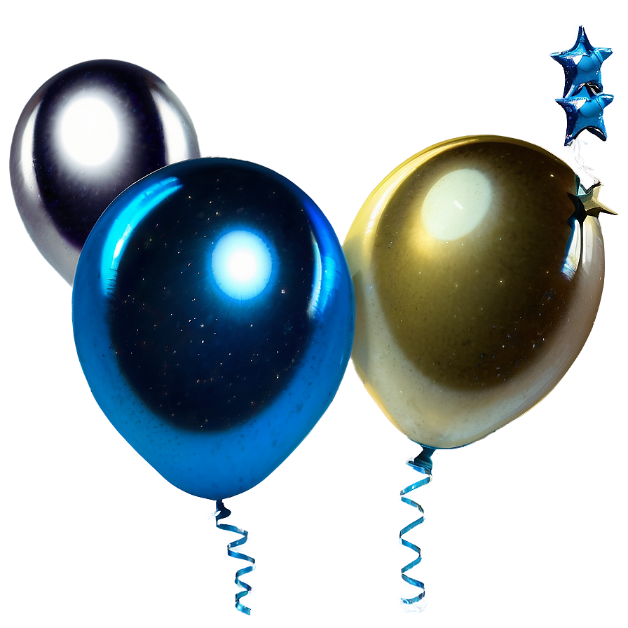 Space Blue Balloons Png 06122024