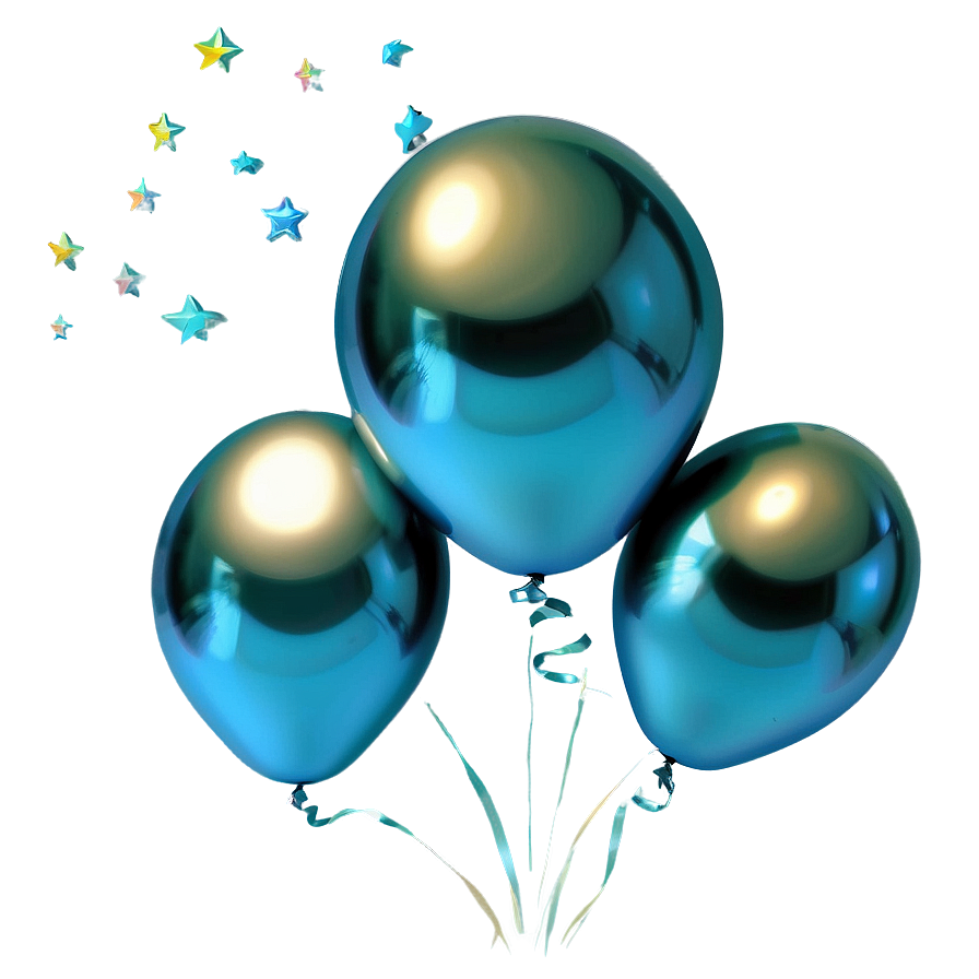 Space Blue Balloons Png Hqp64