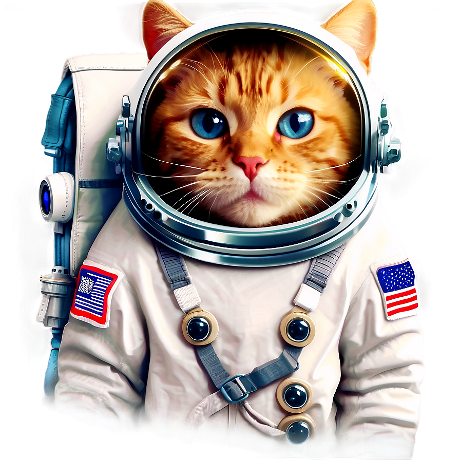 Space Cat Astronaut Vector Png Xkl