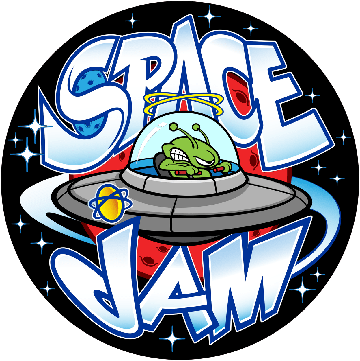 Space_ Jam_ Logo_with_ Alien_ Character PNG with transparent background