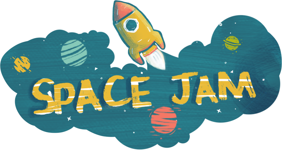 Space Jam Rocket Illustration PNG with transparent background