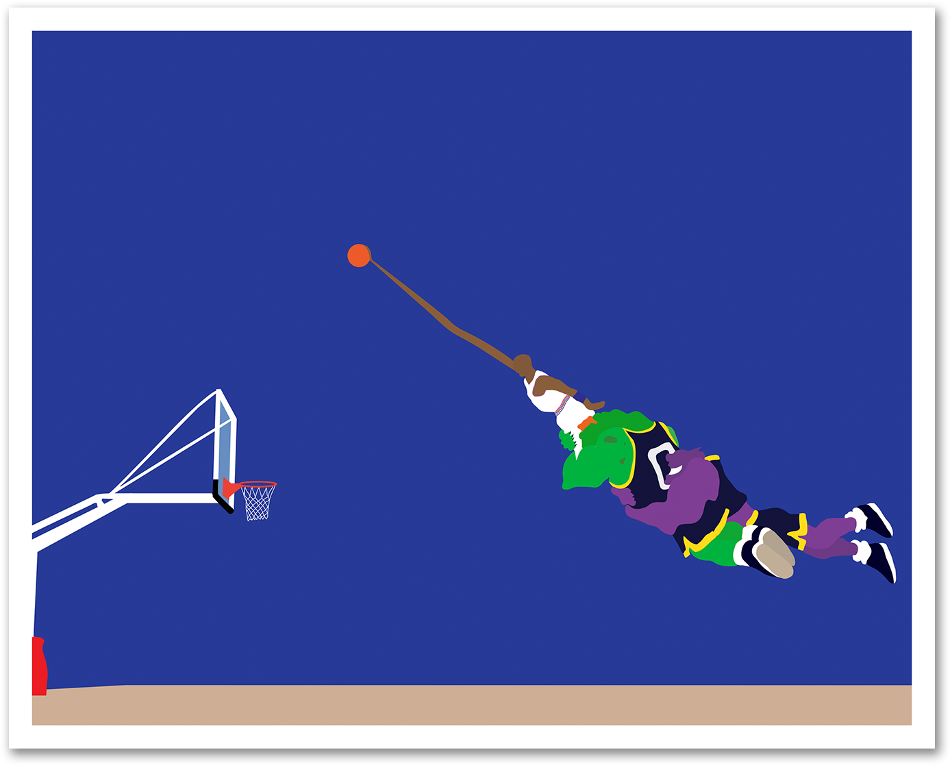 Space Jam Slam Dunk Illustration PNG with transparent background