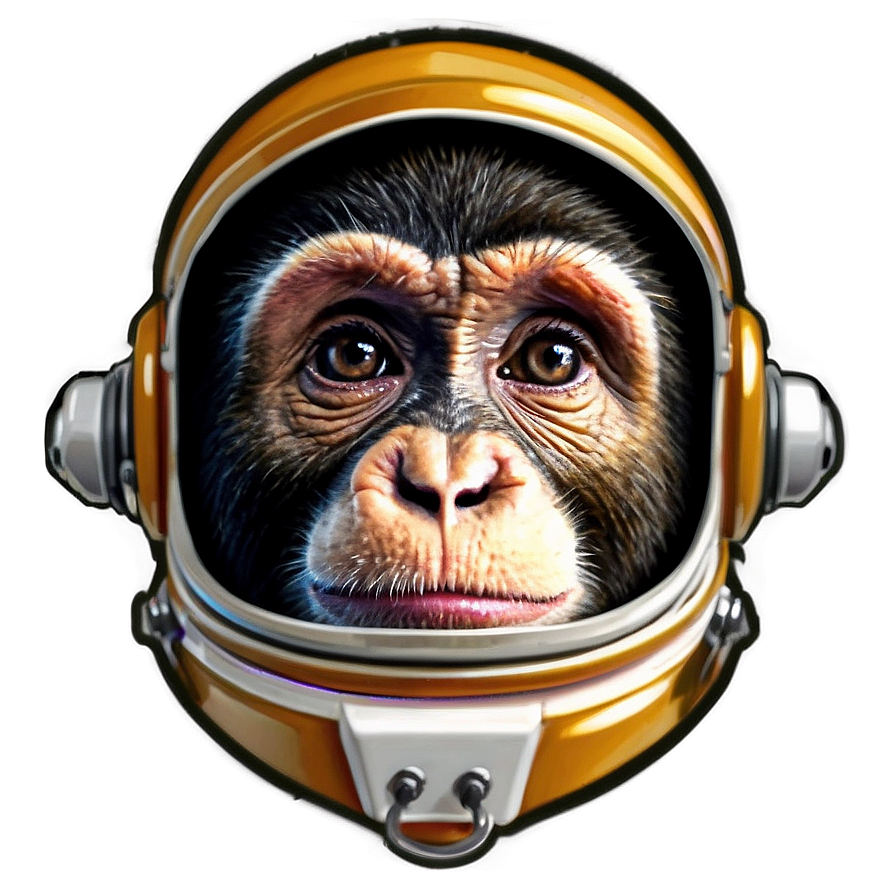 Space Monkey Face Astronaut Png 06272024