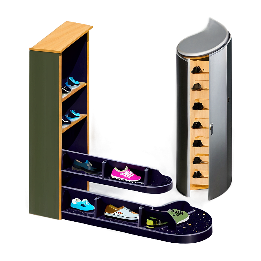 Space Saving Shoe Cabinet Png Vjp