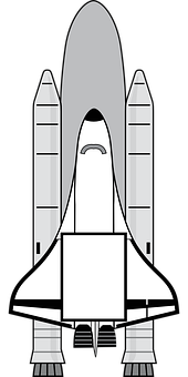 Space Shuttle Vector Illustration PNG with transparent background