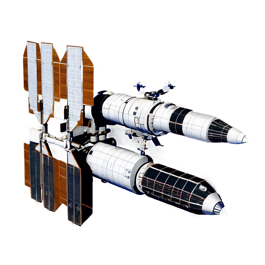 Space Station With Shuttle Png 64