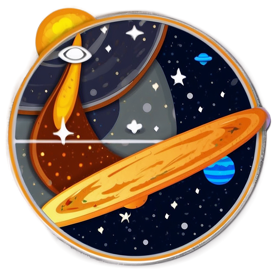 Space Theme Circle Sticker Png Dvq