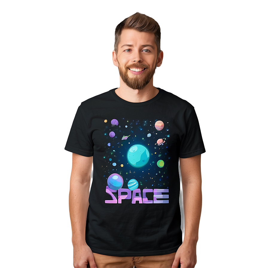 Space Theme T-shirt Illustration Png Hnu