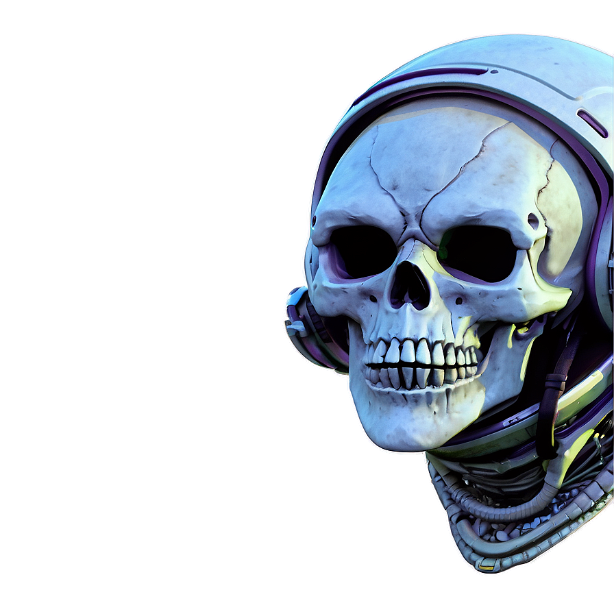 Space-themed Skull Face Png 25