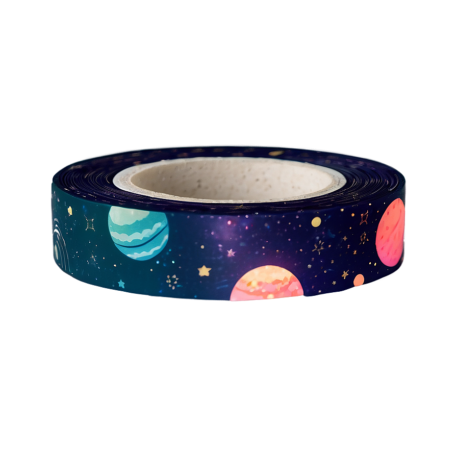 Space Themed Washi Tape Aesthetic Png Glu23