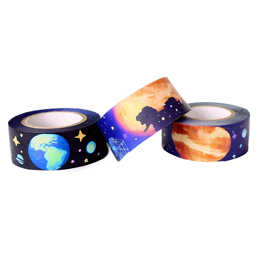 Space Themed Washi Tape Aesthetic Png Otm