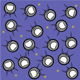 Spacecraft Pattern Background PNG with transparent background