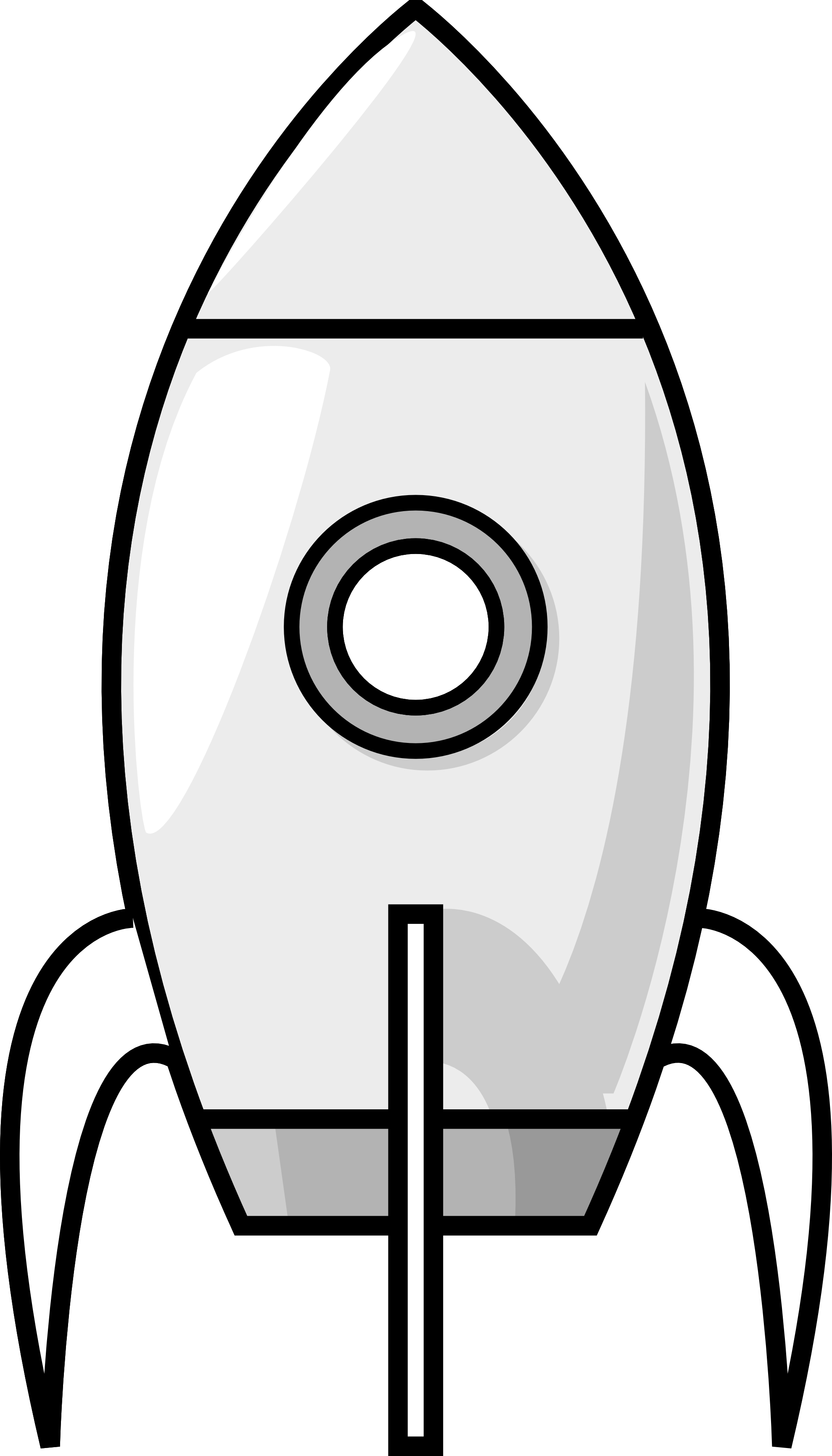 Spaceship Png Image - Black And White Rocket Clip Art, Transparent Png PNG with transparent background
