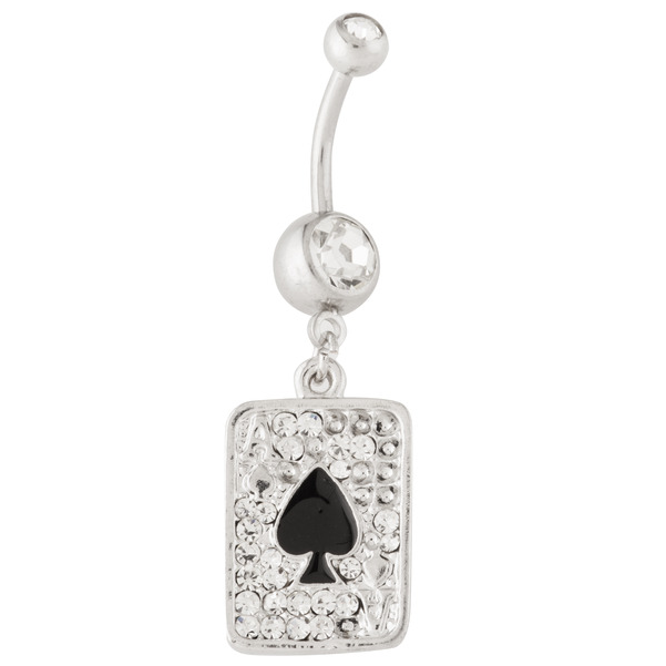 Spade Suit Belly Ring Jewelry