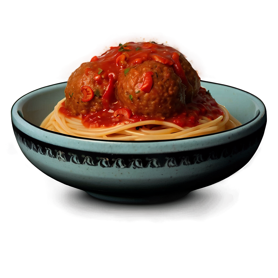 Spaghetti And Meatball Dish Png Kdi56