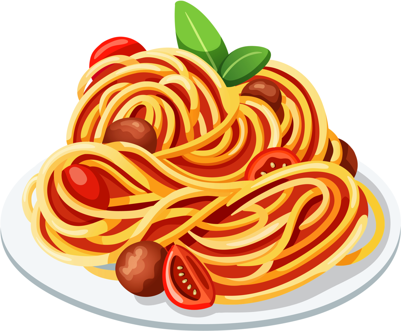 Pasta Cuisine With Meatballs - Pasta Clipart, HD Png Download PNG with transparent background