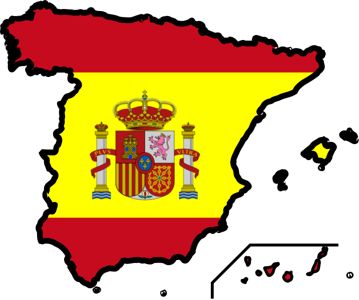 Spain Flag Map Large Map - Spanish Clipart, HD Png Download PNG with transparent background