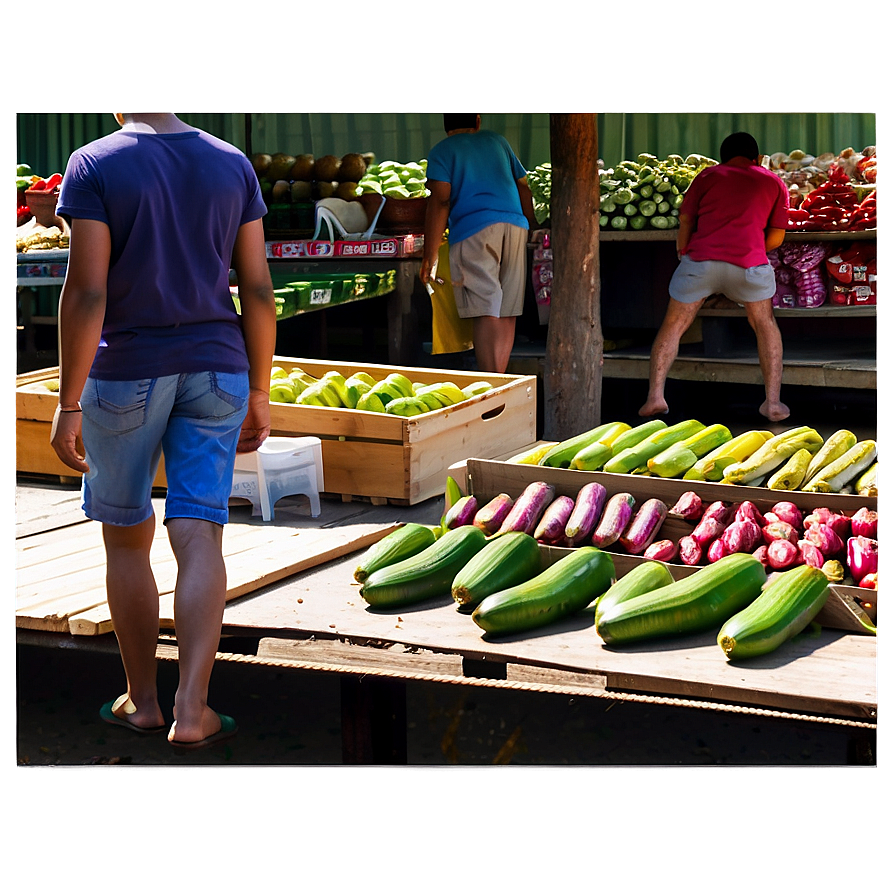 Spain Local Market Scene Png Wrf