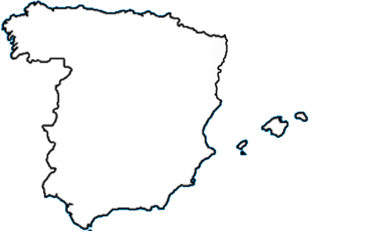 Blank Map Of Spain - Spain Regions Map Black And White, HD Png Download PNG with transparent background