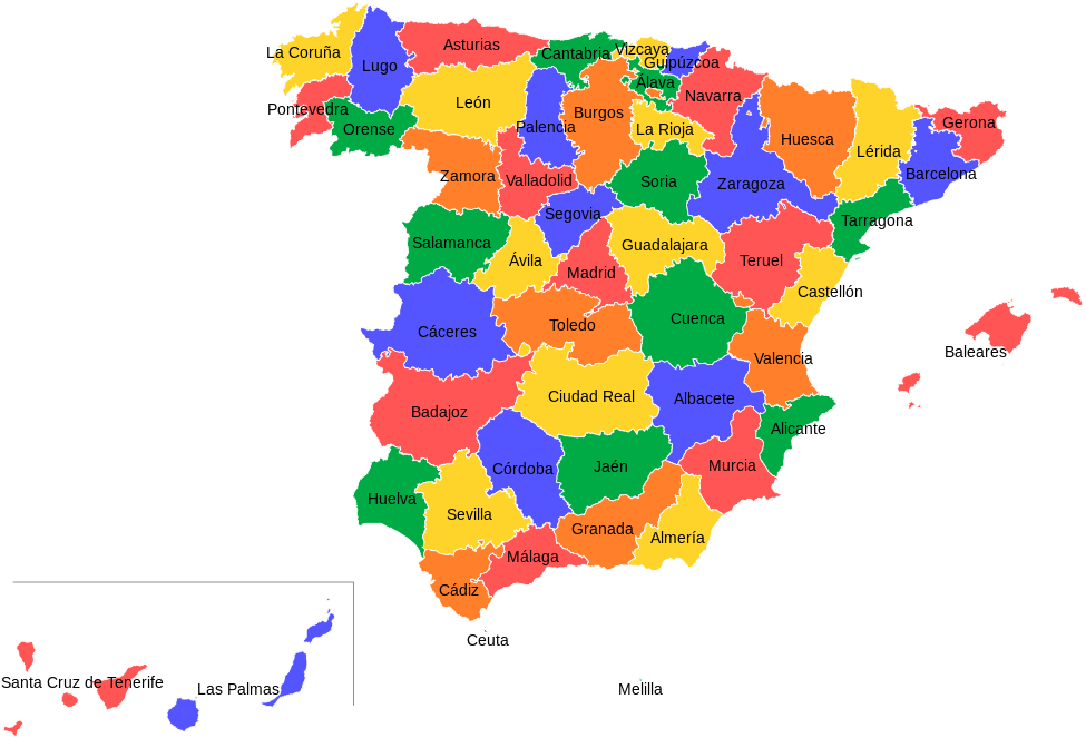 Population Density Map Of Spain, HD Png Download PNG with transparent background