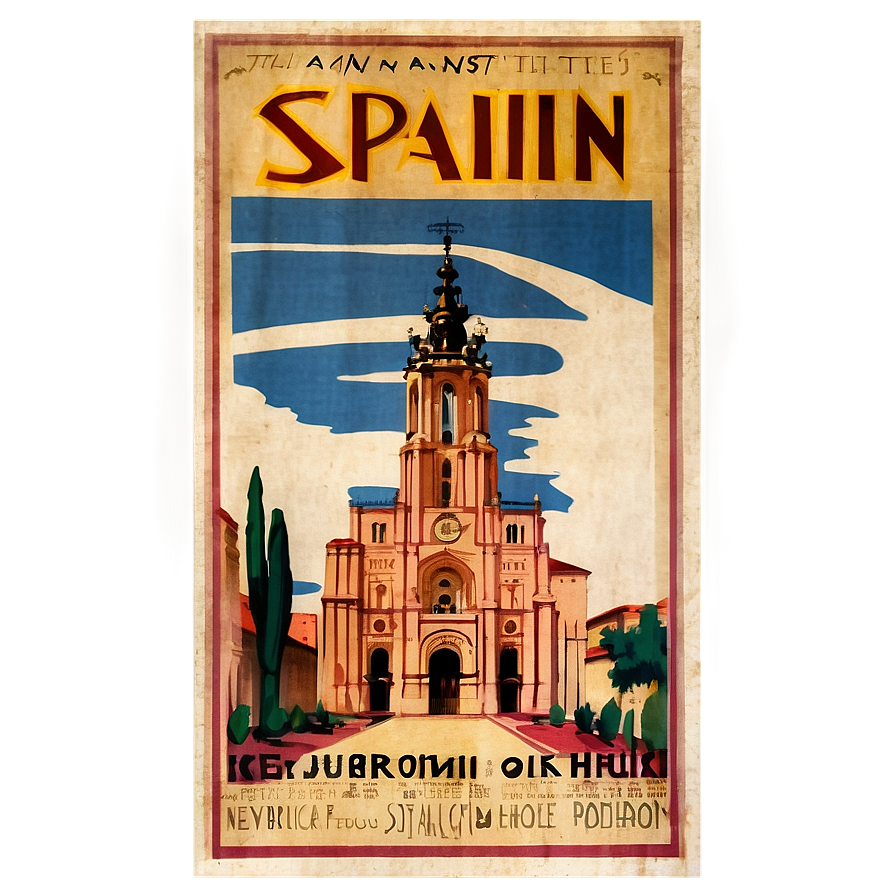 Spain Vintage Travel Poster Png Yoq