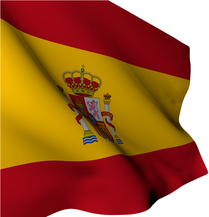 Spanish National Flag Waving