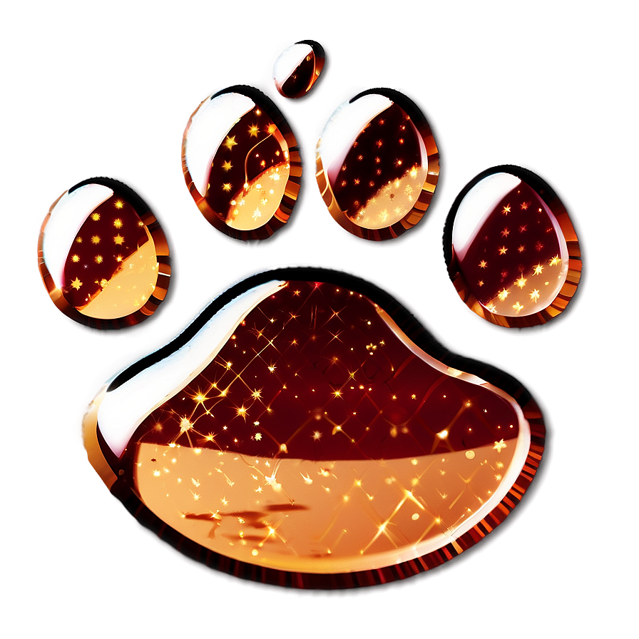 Sparkle Paw Print Emoji Png 16