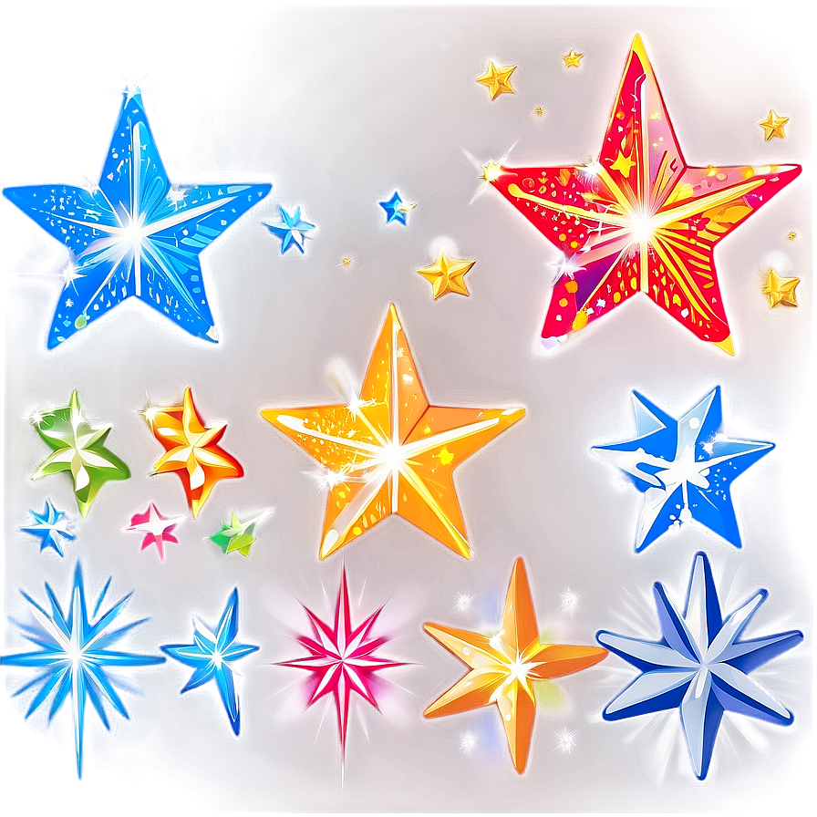 Sparkle Stars Design Elements Png 06252024