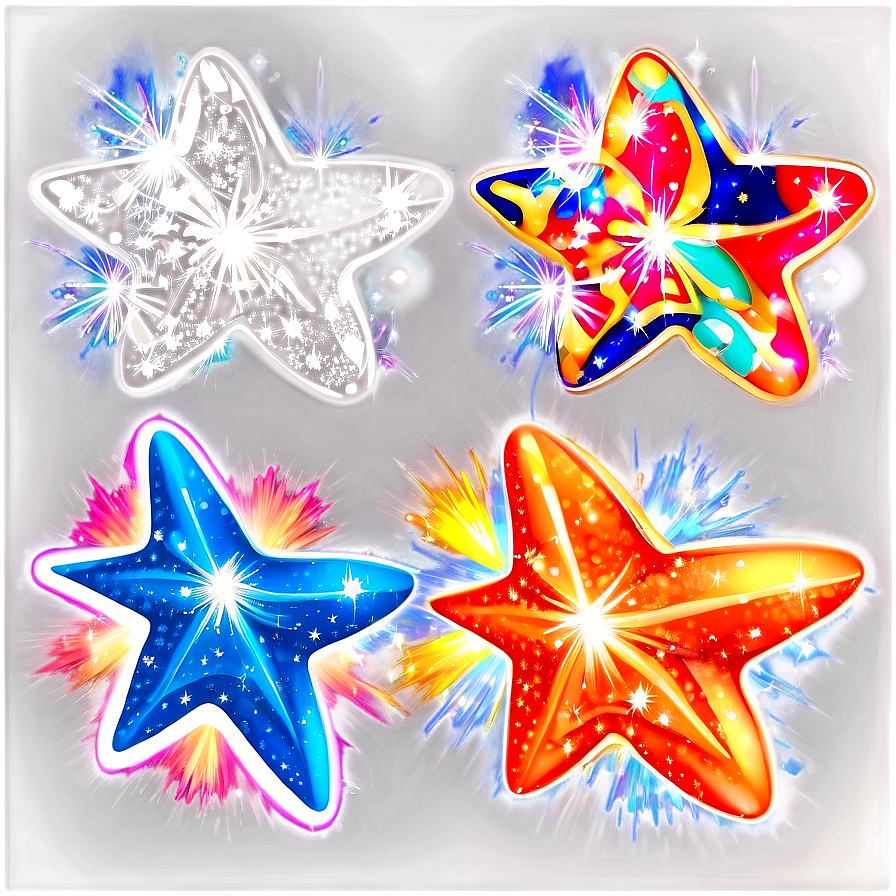 Sparkle Stars With Glitter Effect Png 5