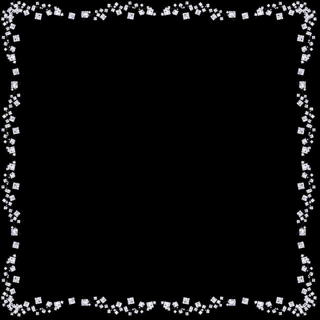 Sparkling Black Glitter Frame PNG with transparent background