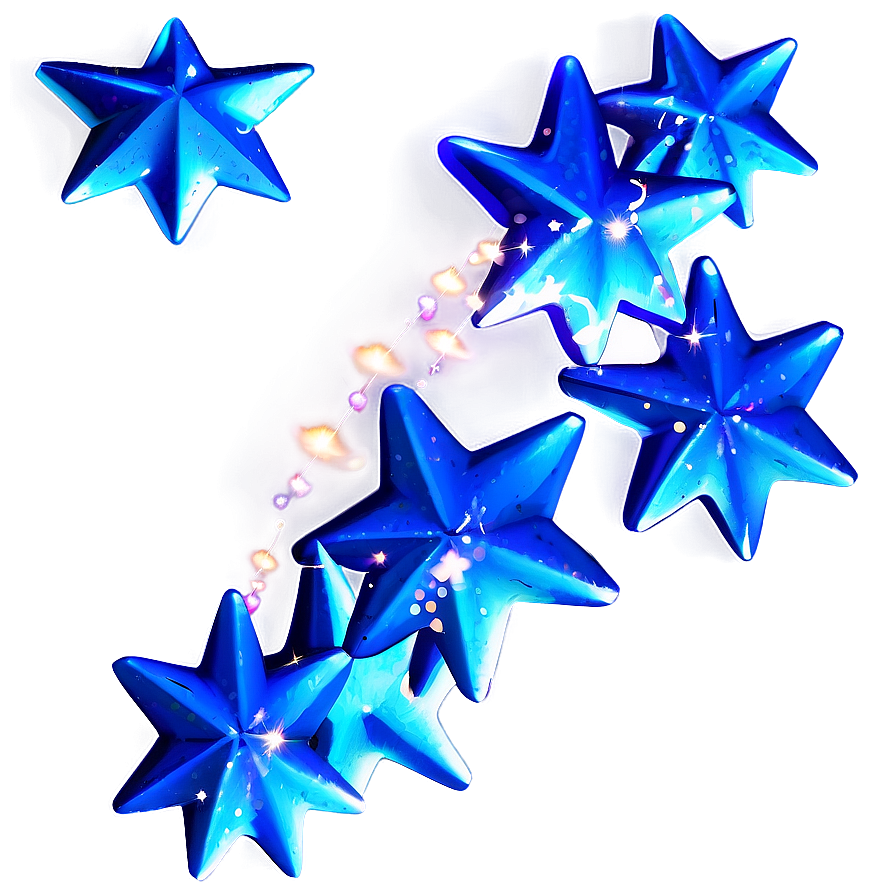 Sparkling Blue Stars Png Fua