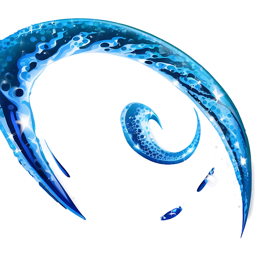 Sparkling Blue Wave Png 82