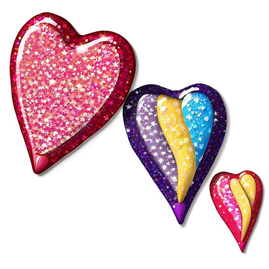 Sparkling Candy Hearts Png Lte