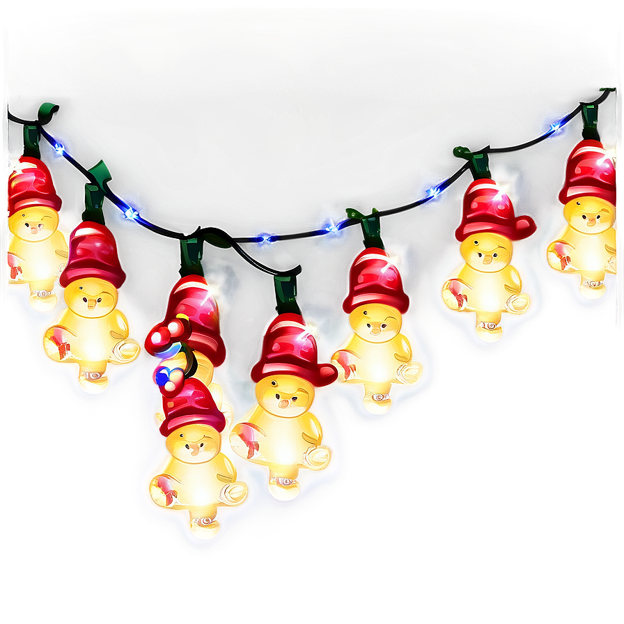 Sparkling Cartoon Christmas Lights Png Hgj