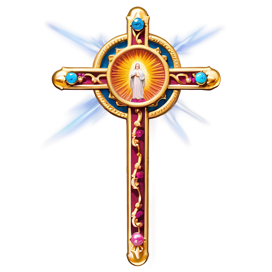 Sparkling Catholic Cross Fact Png Nkp