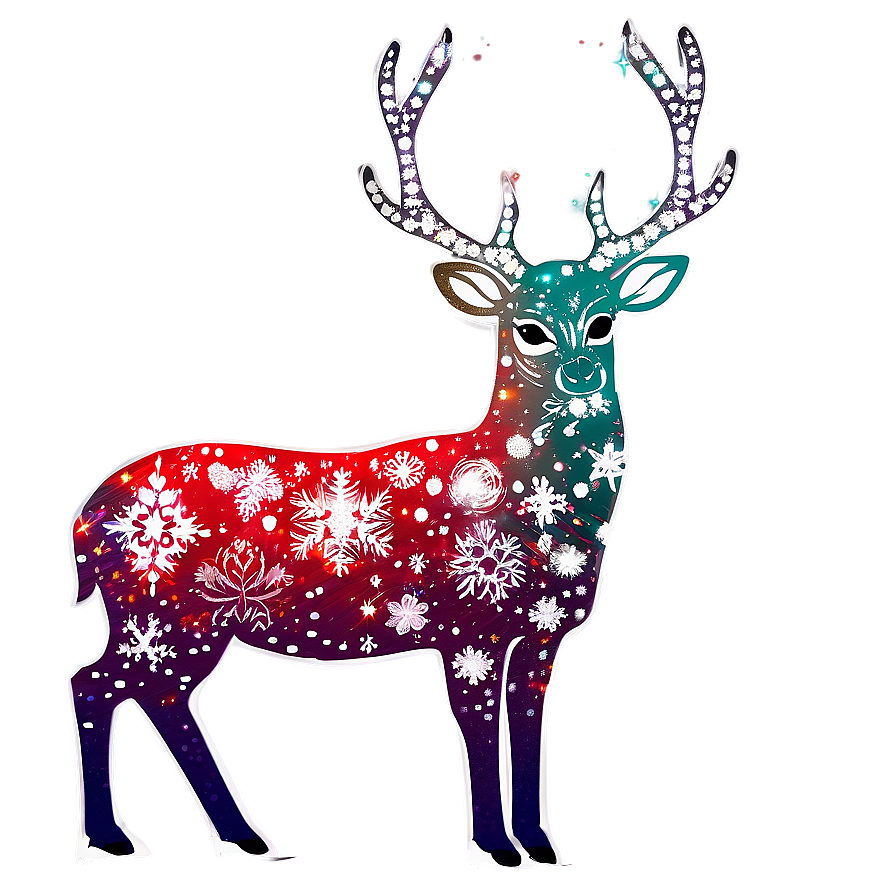 Sparkling Christmas Deer Png 05062024