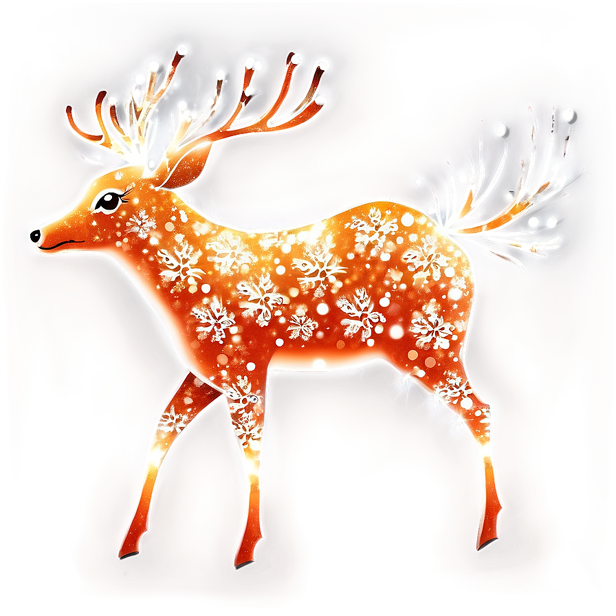 Sparkling Christmas Deer Png Kbu