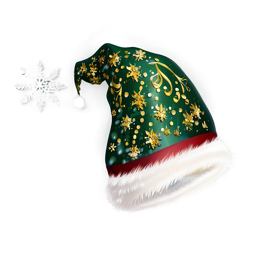 Sparkling Christmas Hat PNG 04292024 PNG image with a transparent background, free high-resolution download