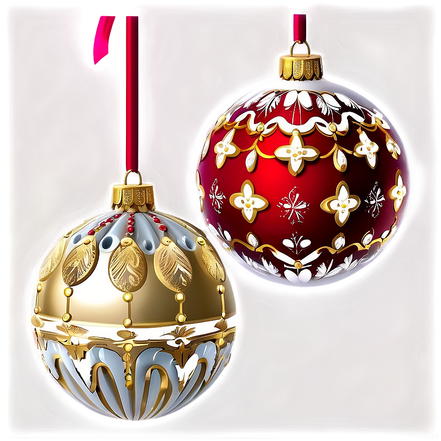 Sparkling Christmas Ornaments Png 11