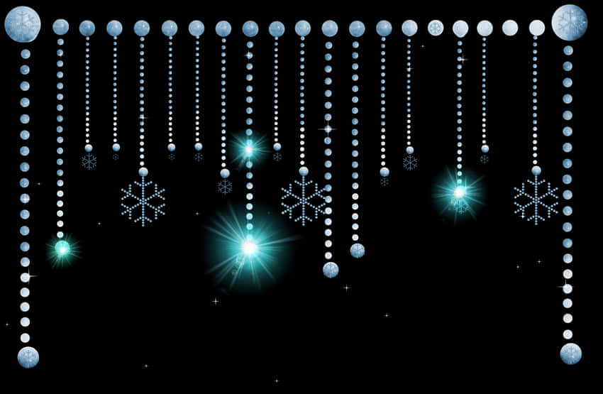 Sparkling Christmas Snowflakes Border