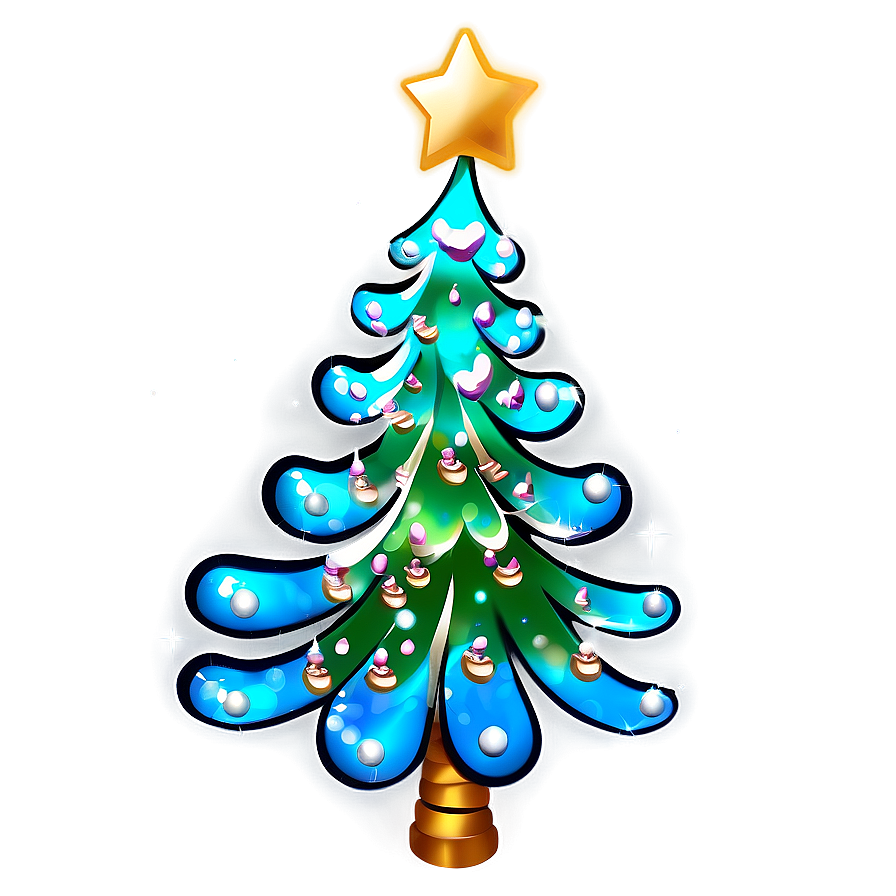 Sparkling Christmas Tree PNG rcx99 PNG with transparent background