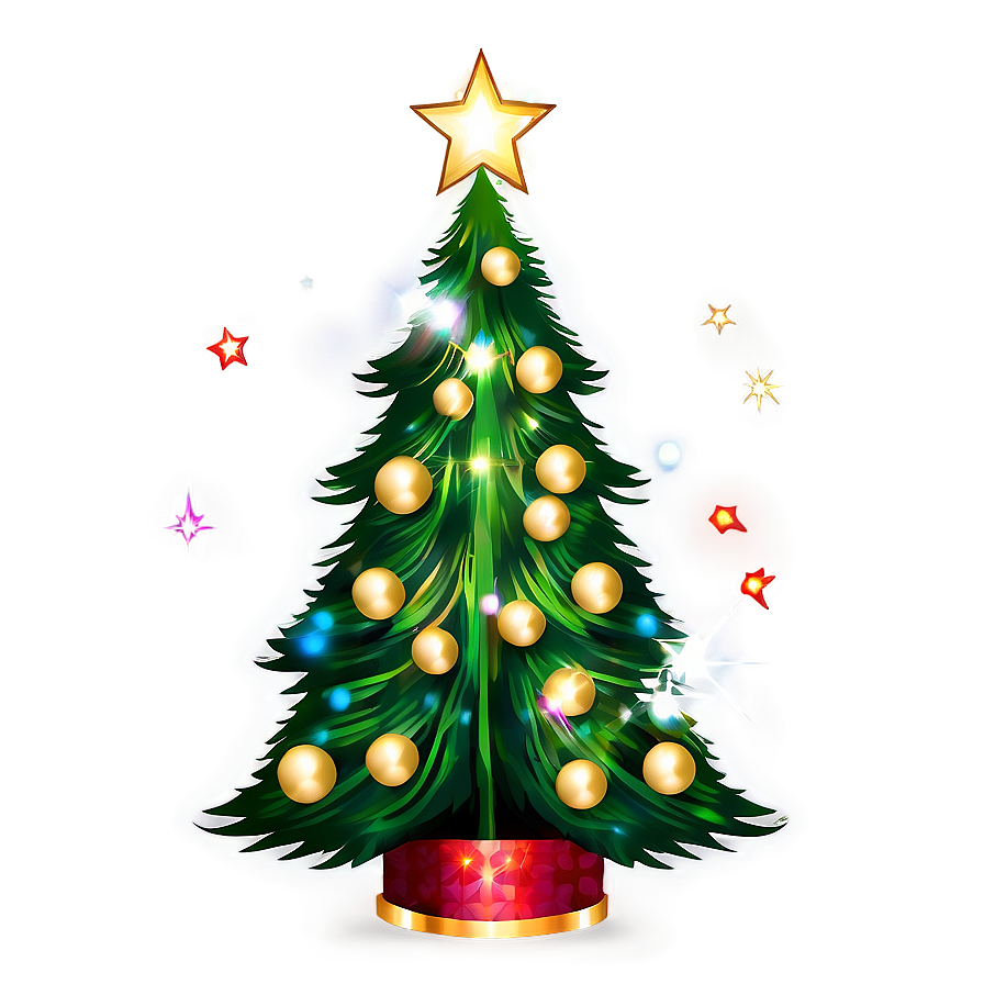 Sparkling Christmas Tree Transparent Image Png 35