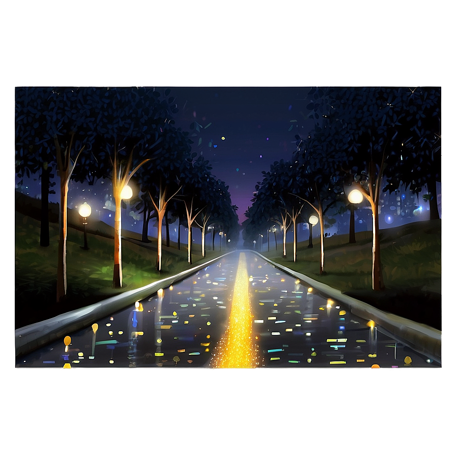 Sparkling City Lights Path Png Ycl15