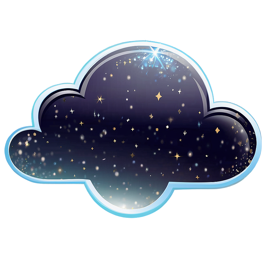 Sparkling Cloud Vector Image Png 06262024