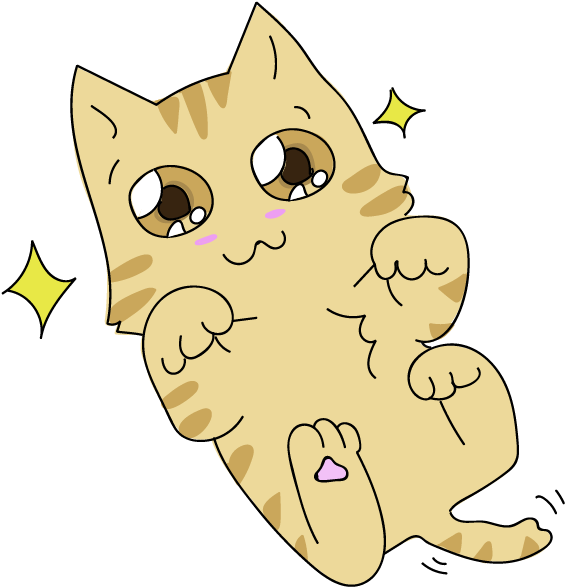 Sparkling Cute Cartoon Cat