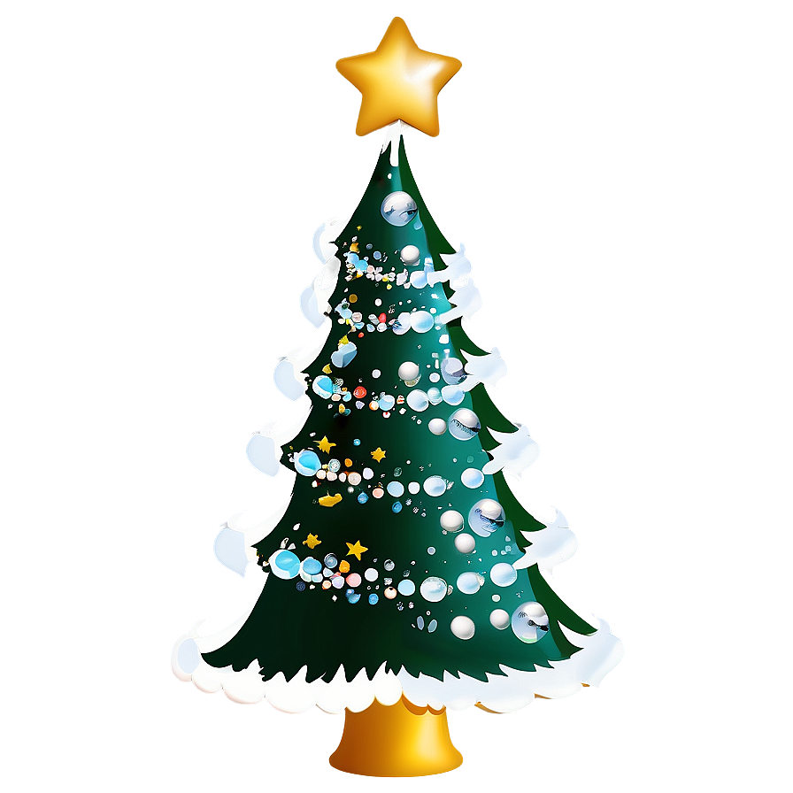 Sparkling Cute Christmas Tree Png Pnx93