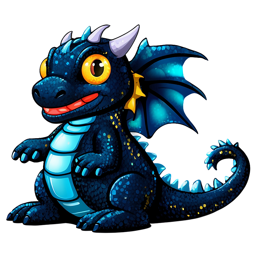 Sparkling Cute Dragon Png 06262024