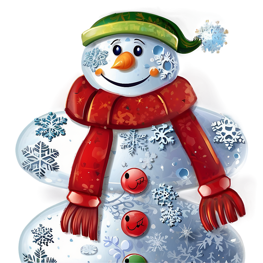 Sparkling December Snowman PNG 73 PNG with transparent background