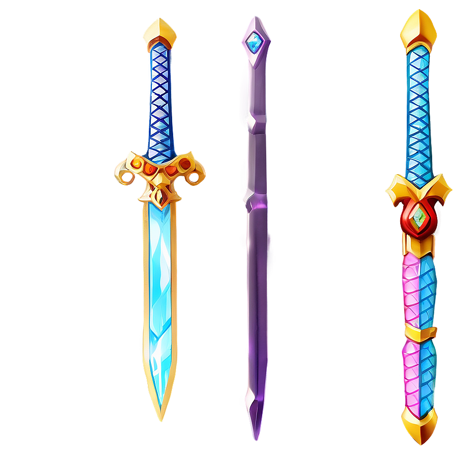 Sparkling Diamond Sword Render Png Uay11