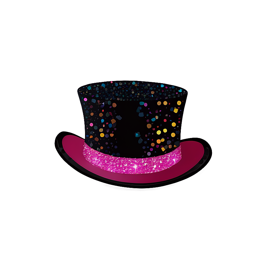 Sparkling Glitter Top Hat PNG 05042024 PNG image with a transparent background, free high-resolution download